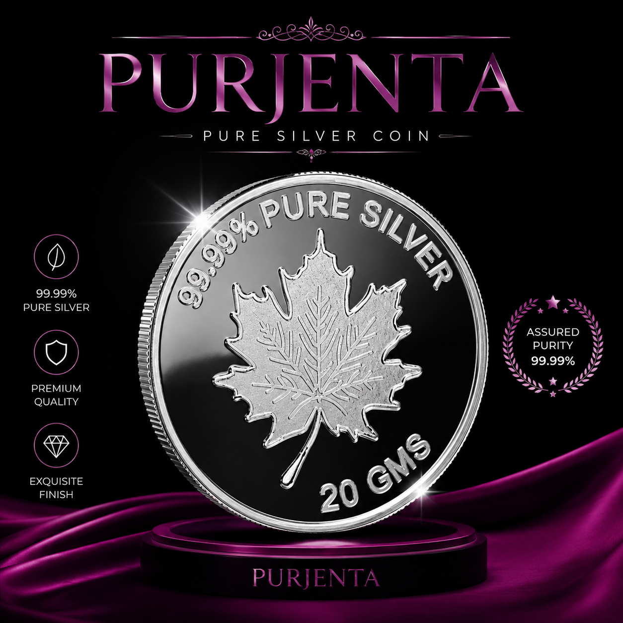 Plain Silver Coin 20.000 grams