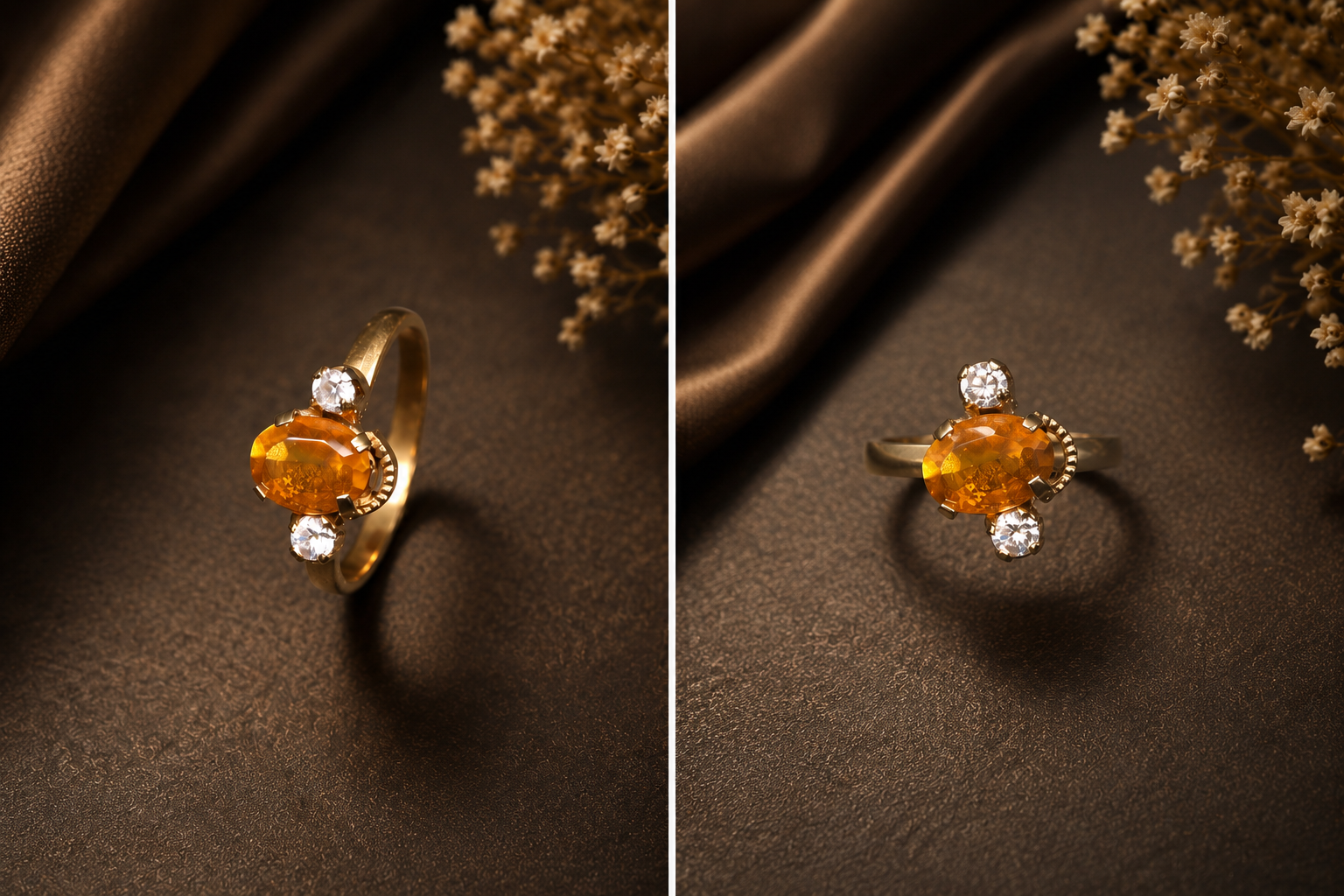 Orange & White Stone Grace Ring - Image 2
