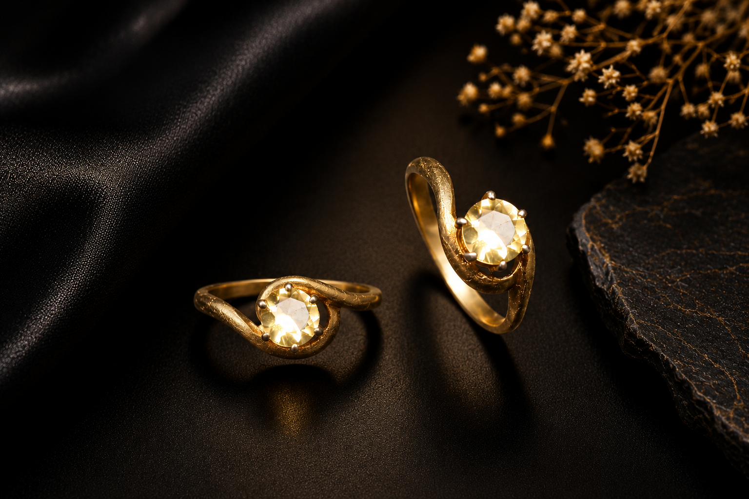 Radiant Yellow Stone Gold Ring - Image 2