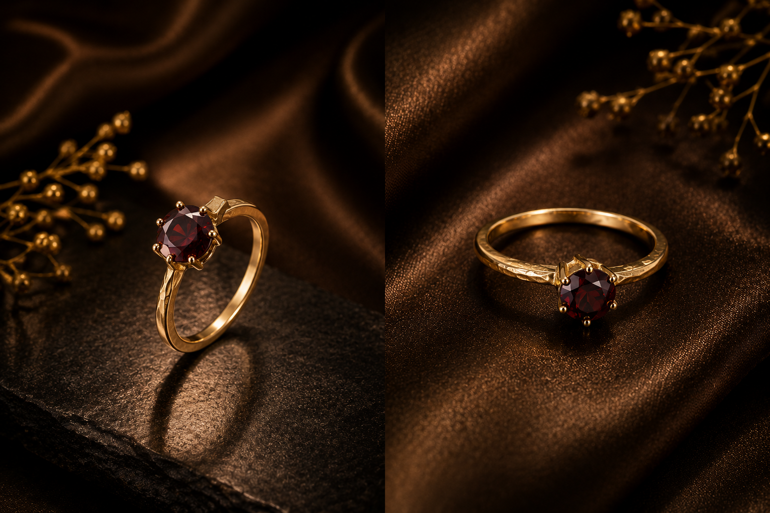 Royal Red Stone Gold Ring - Image 2