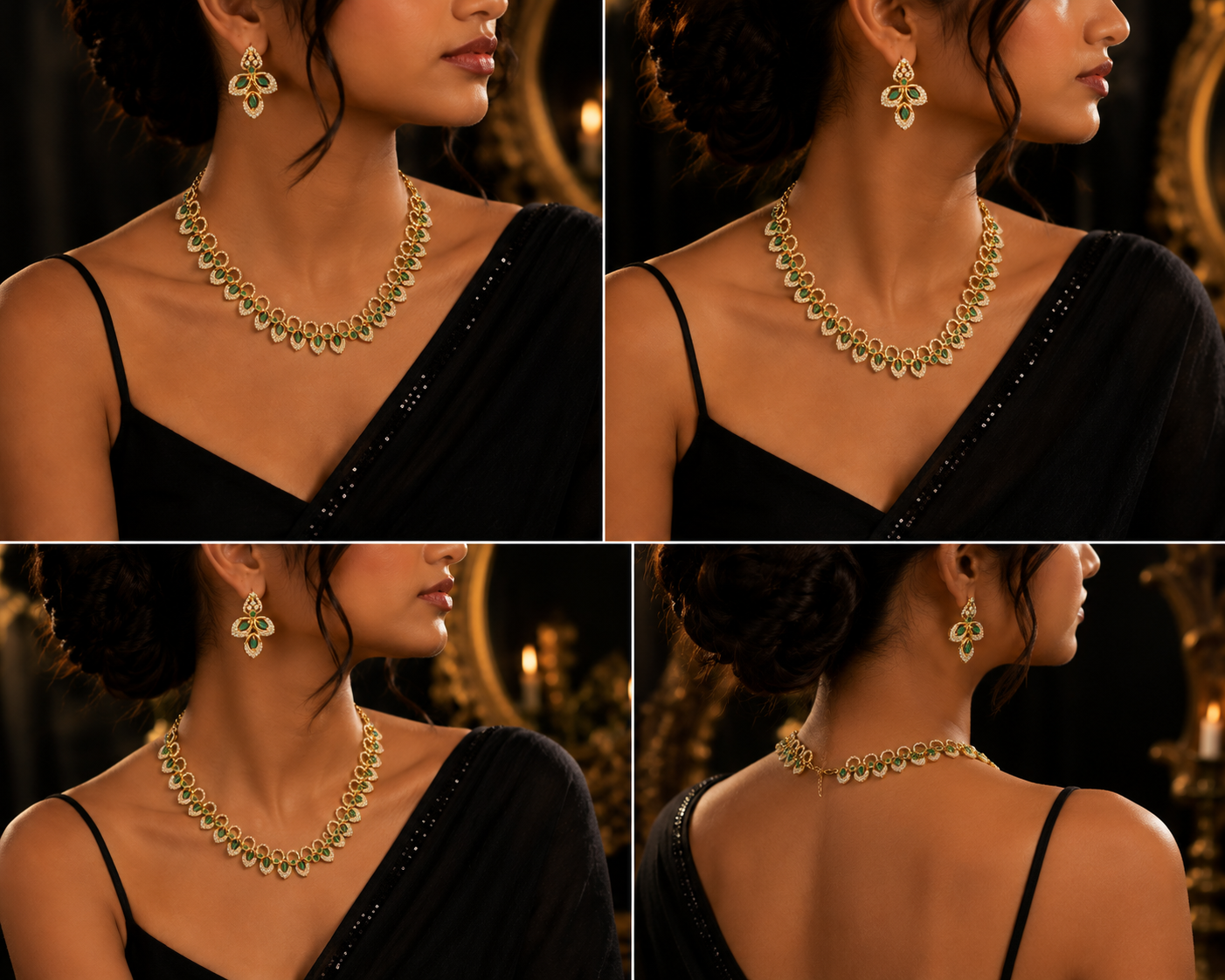 Green White Stone Necklace - Image 3