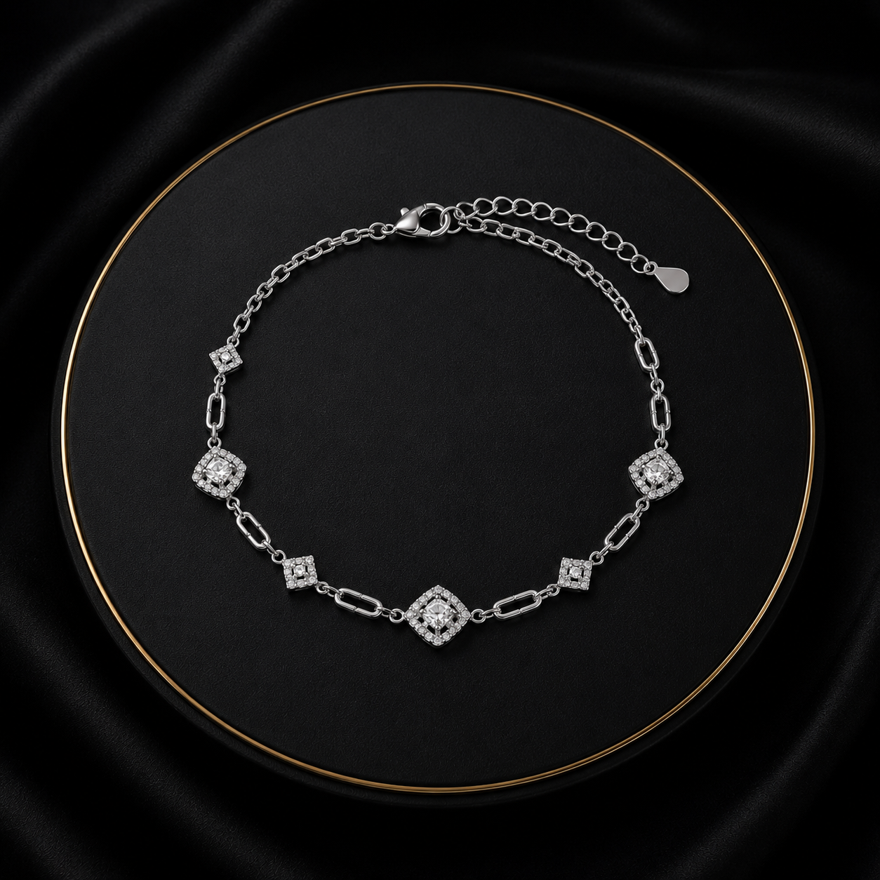 Diamond Cubic Zirconia Ladies Bracelet
