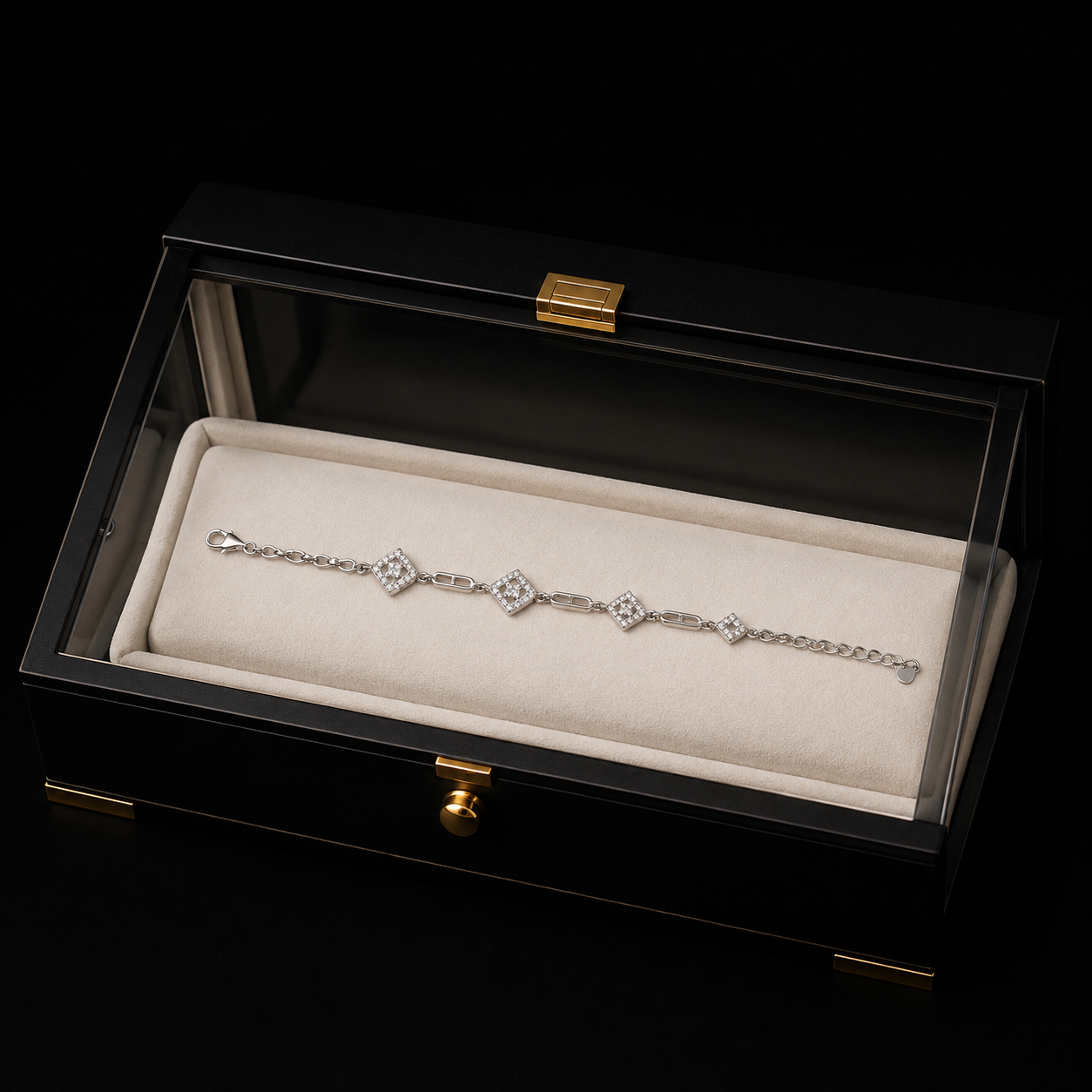 Diamond Cubic Zirconia Ladies Bracelet - Image 4