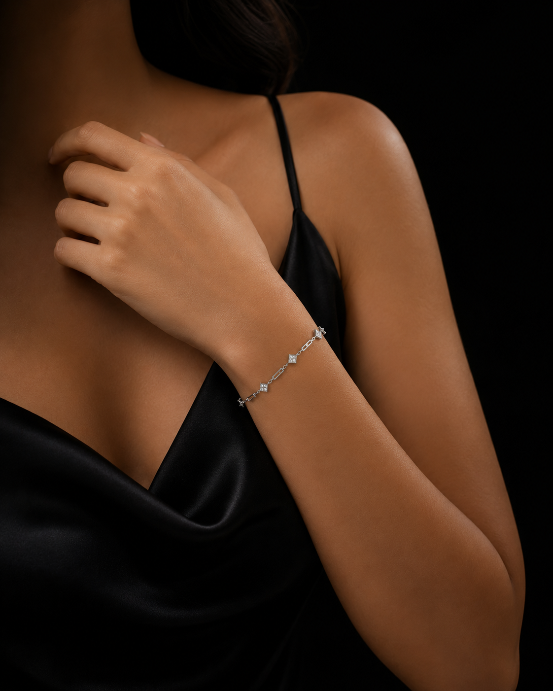 Diamond Cubic Zirconia Ladies Bracelet - Image 2