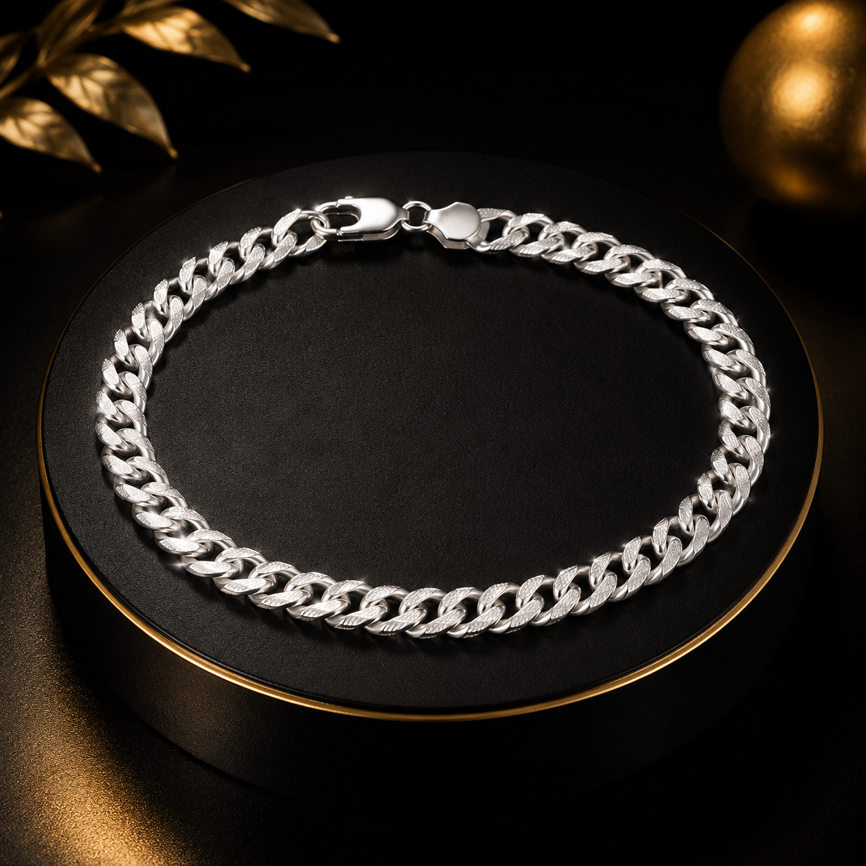 Regular Engraved Design Gents Bracelet