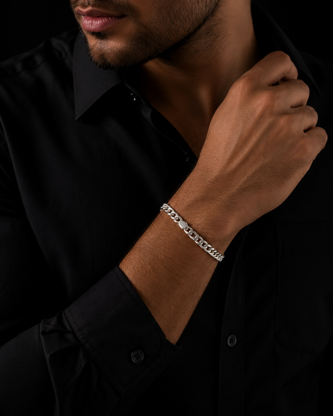 Regular Engraved Design Gents Bracelet - Image 2