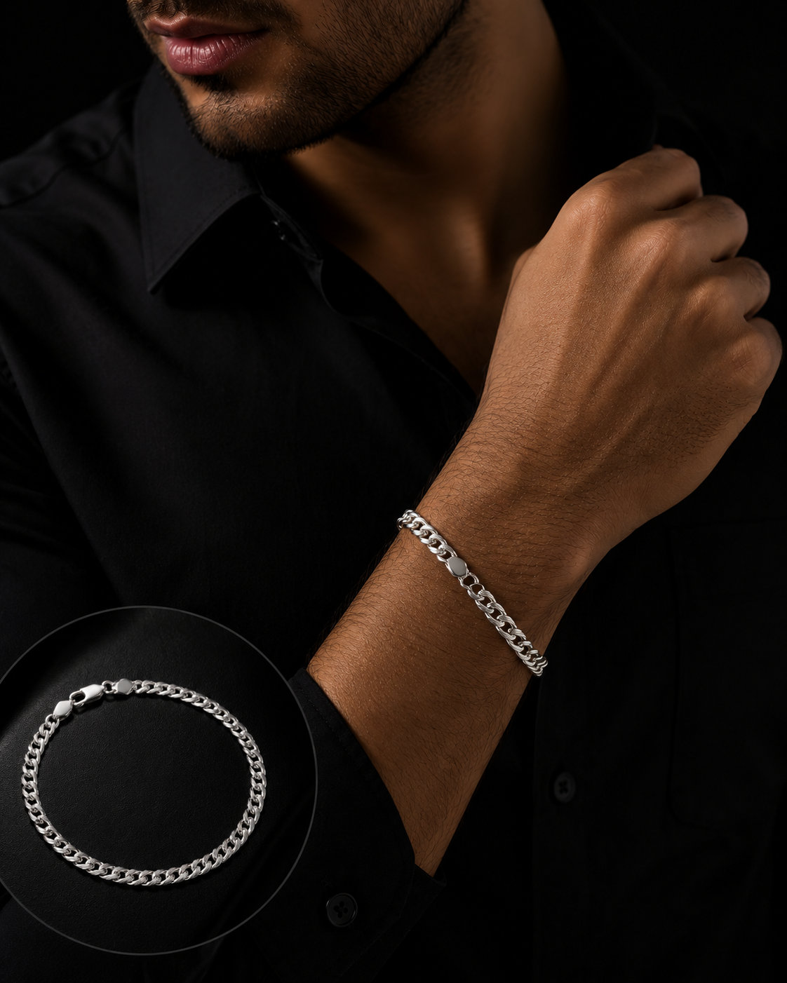 Regular Engraved Design Gents Bracelet - Image 3