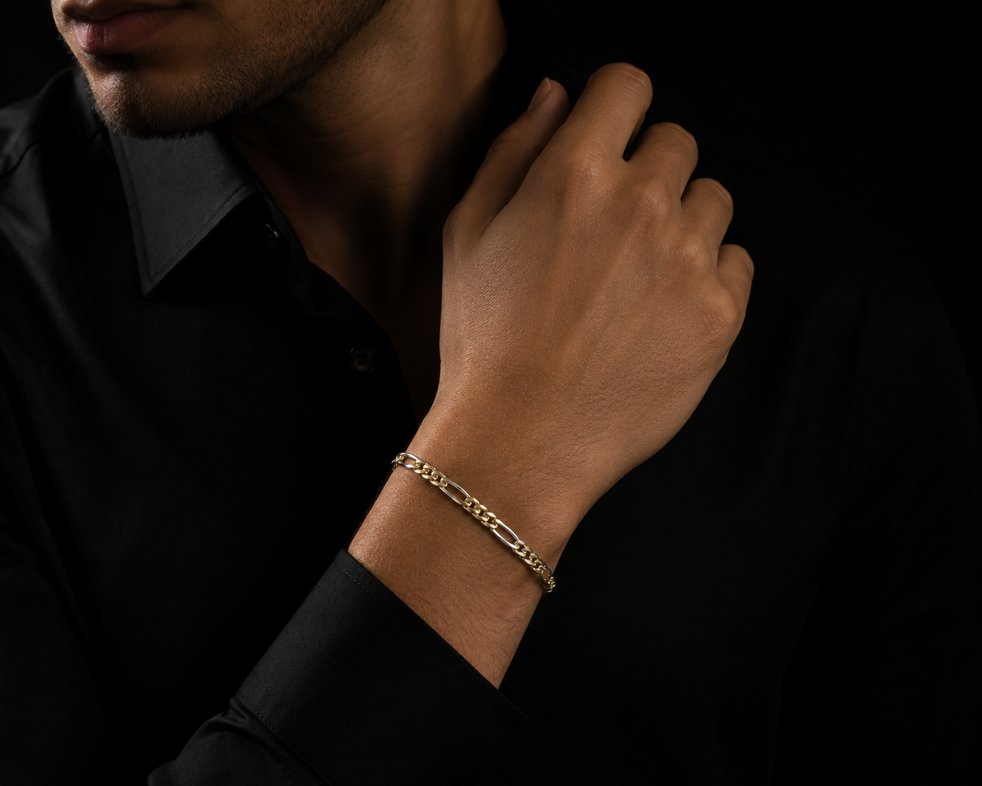 Regular Round & Oval Design Gents Bracelet - Image 2