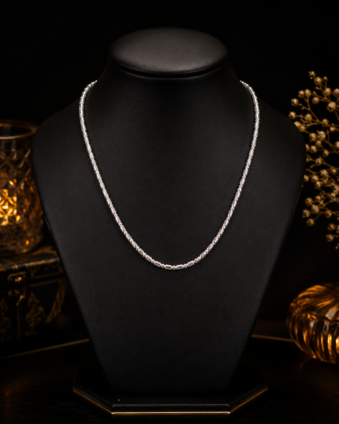 Ball & Stick Silver Chain 925 Sterling Silver - Image 4