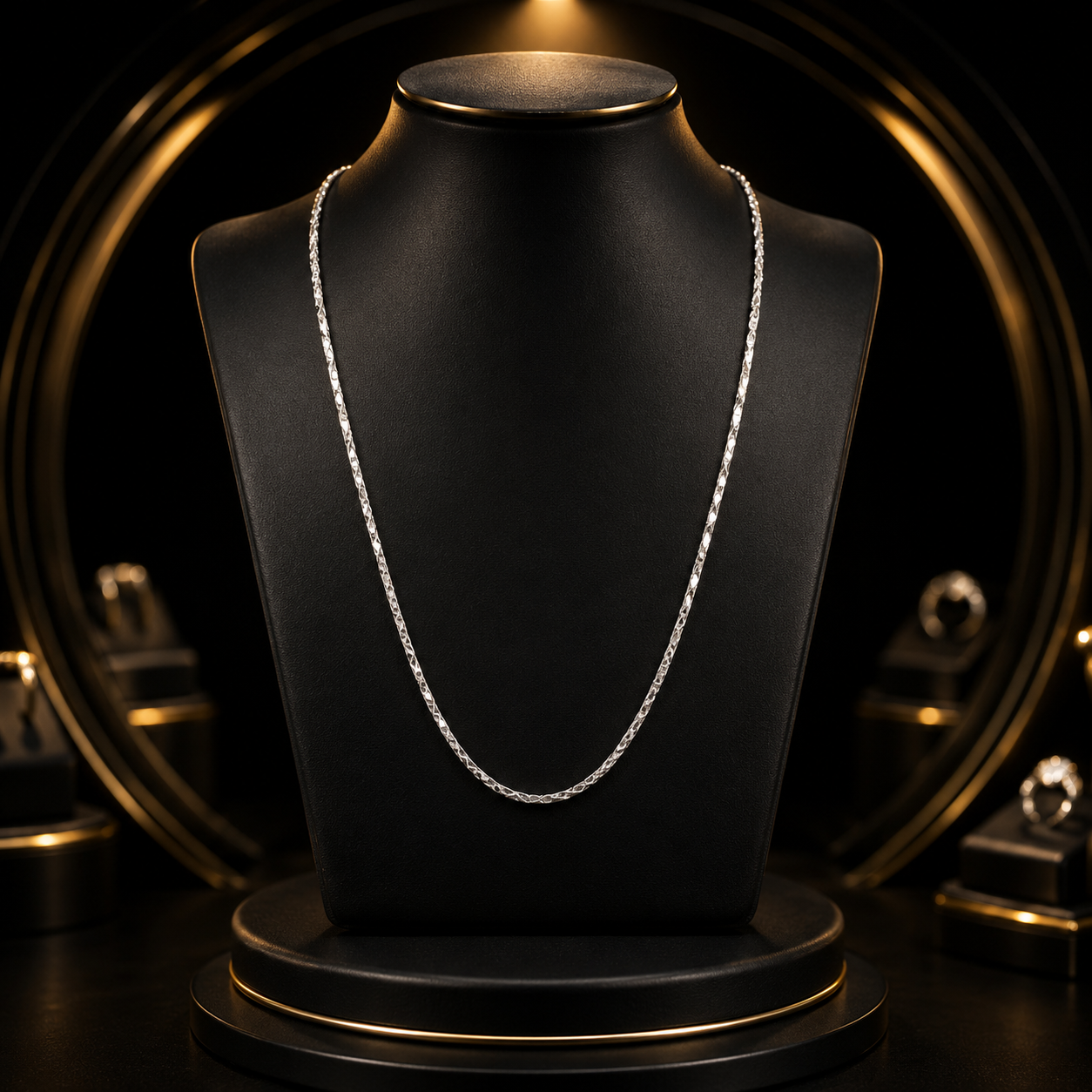 Twist Machine Cut Silver Chain