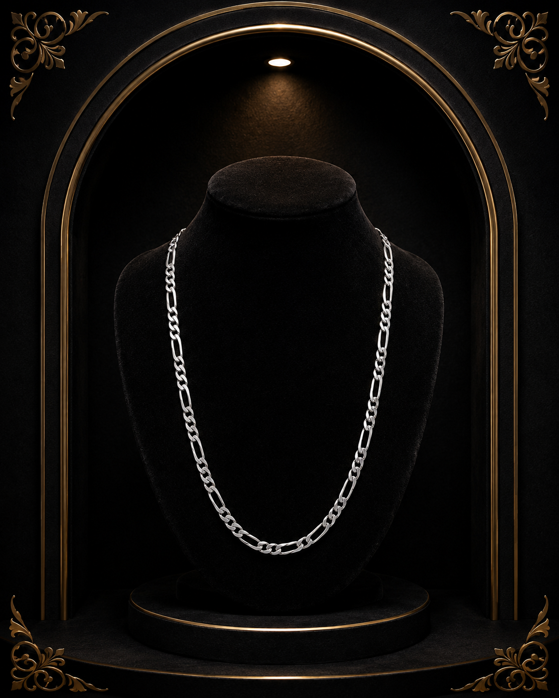 Flat Bracelet Cut Silver Chain