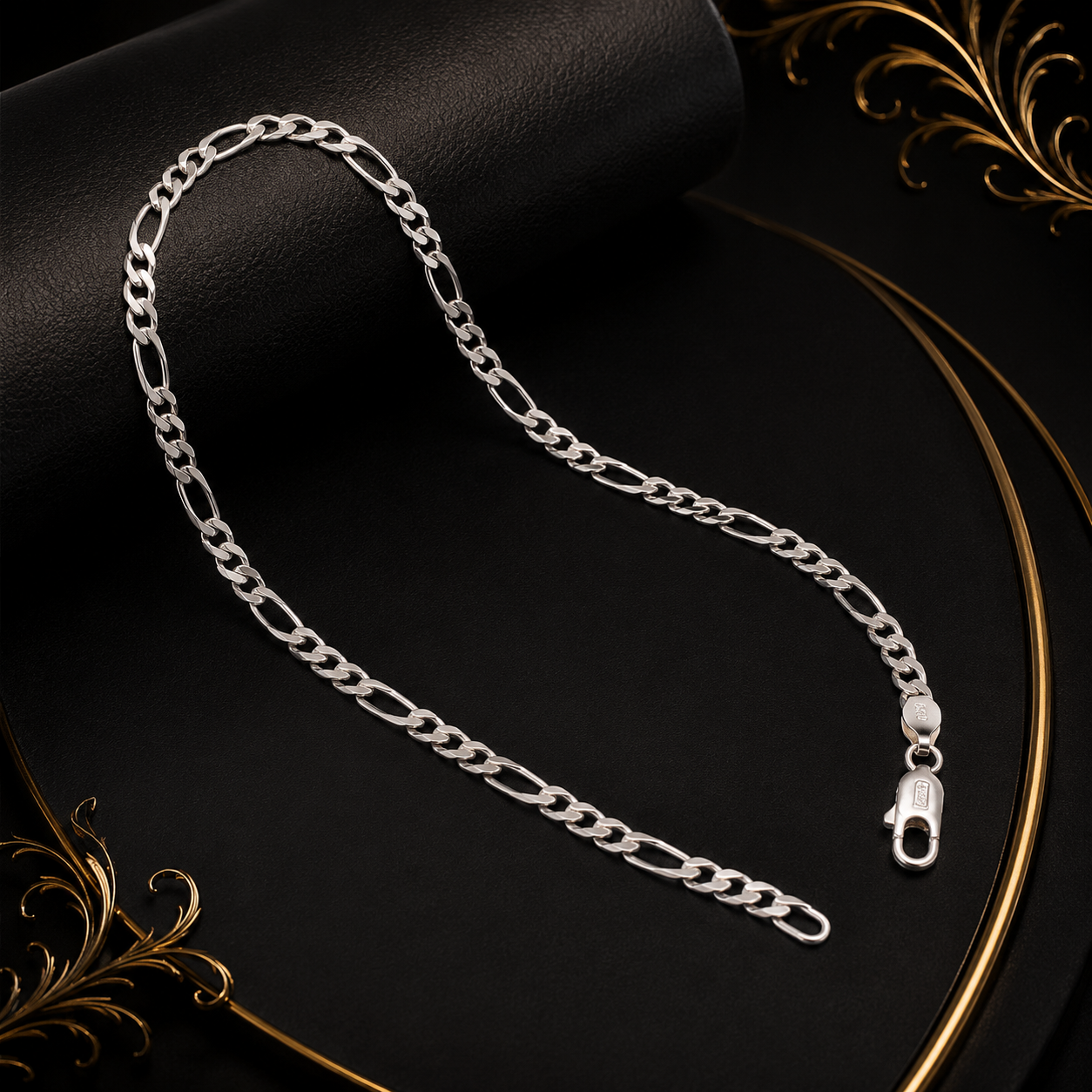 Flat Bracelet Cut Silver Chain - Image 3