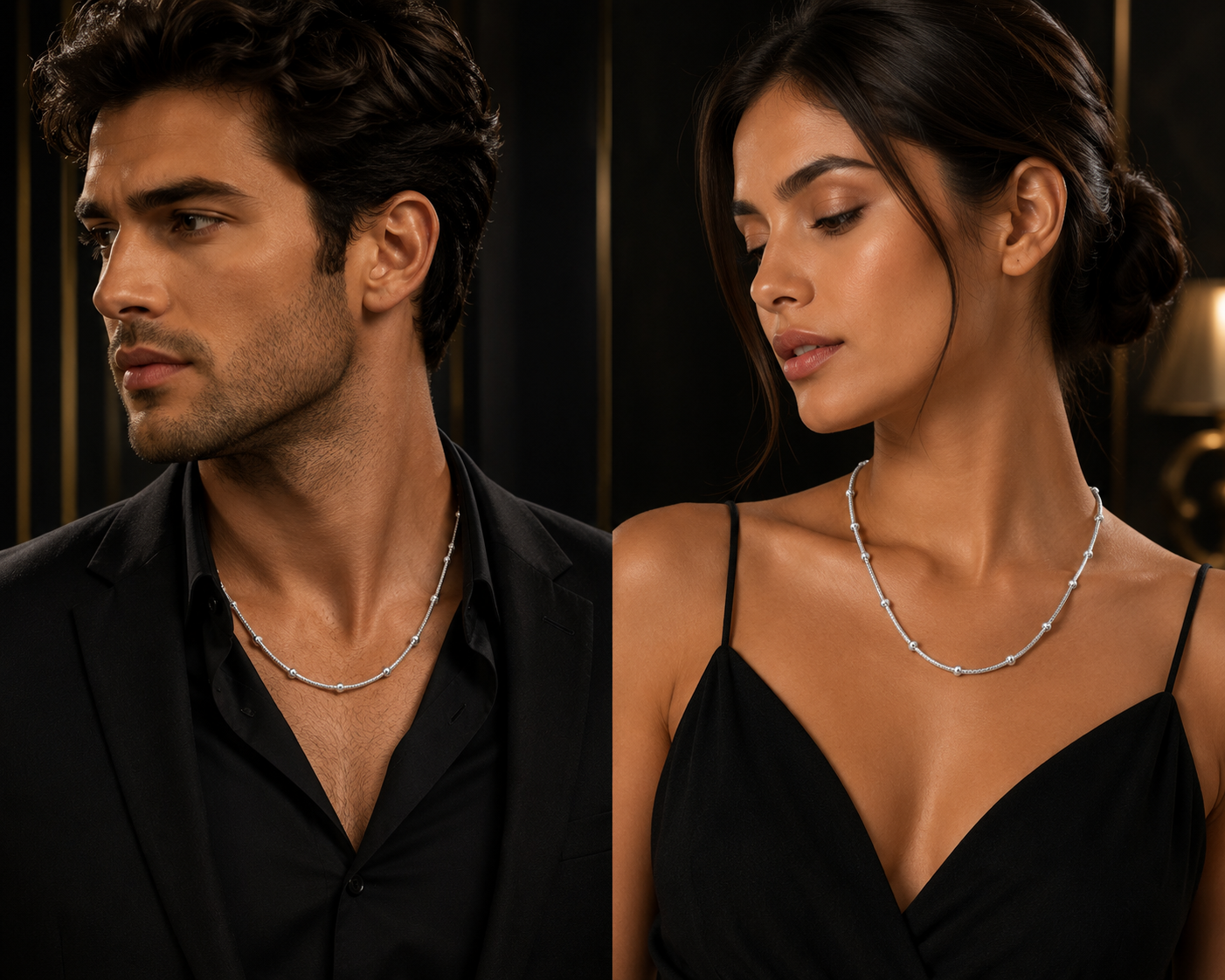 Two Ball Snake Silver Chain - Image 2