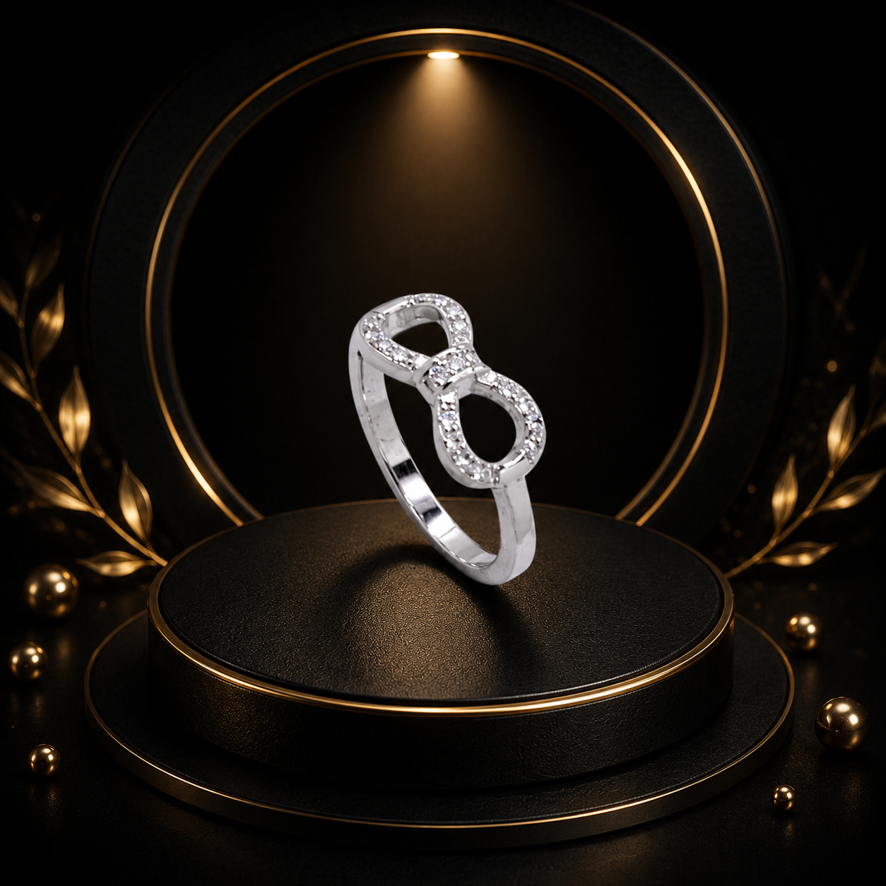 Bow CZ Silver Ring – 925 Sterling Silver - Image 4