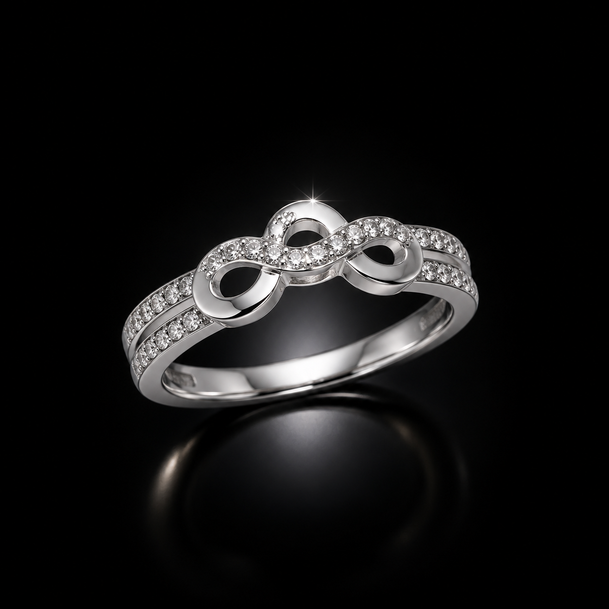 Small Bow CZ Band Ring – 925 Sterling Silver - Image 7