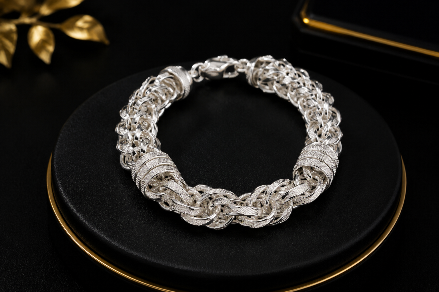 Twist Chain Diamond Cut Unisex Bracelet, - Image 4