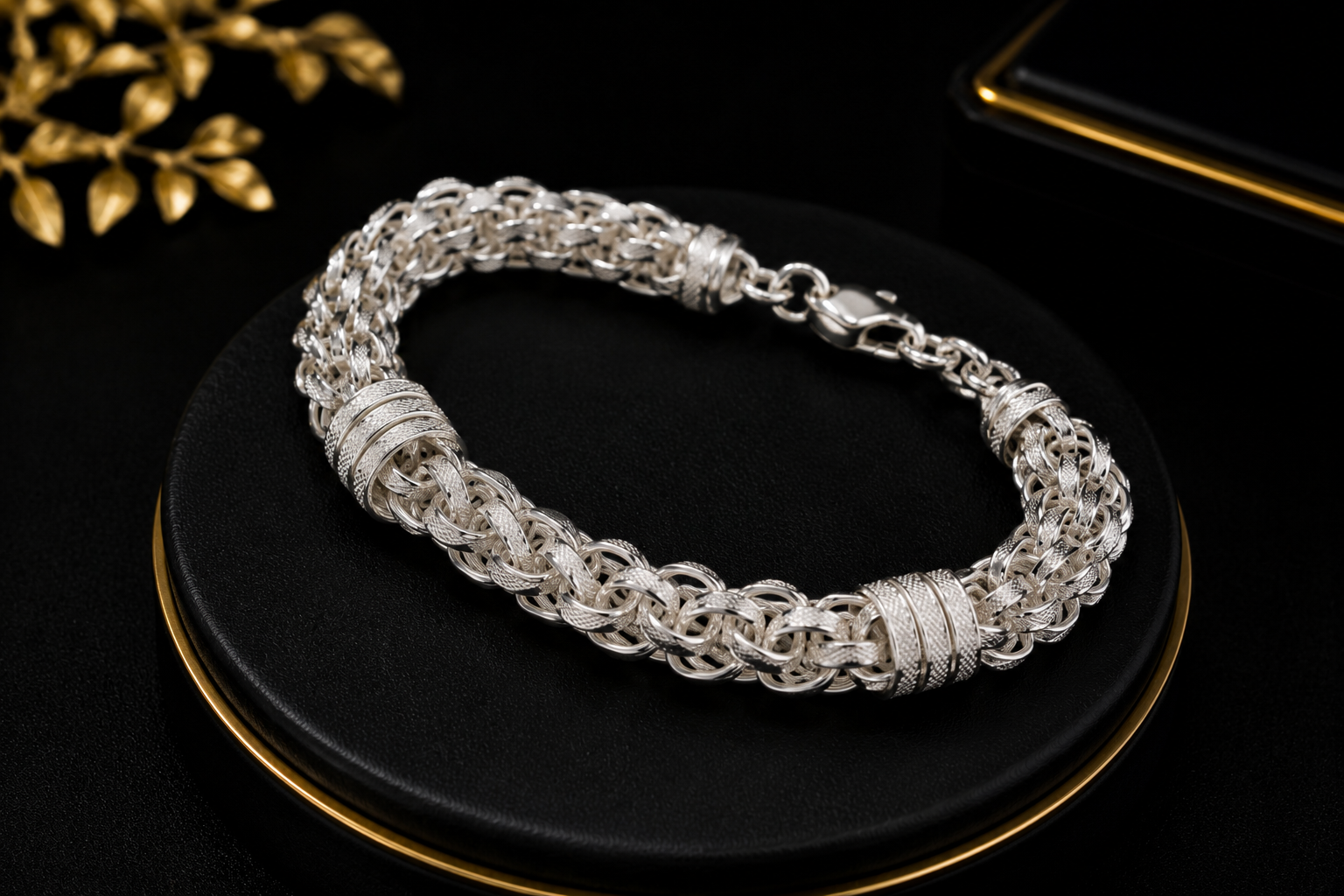 Twist Chain Diamond Cut Unisex Bracelet, - Image 3
