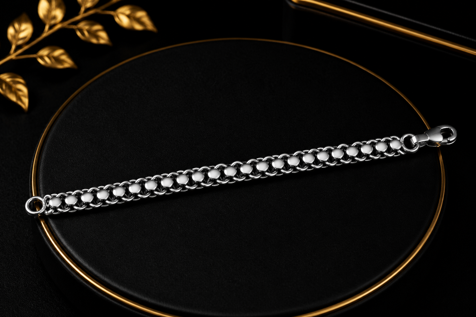 Plain Round Ball Unisex Bracelet - Image 4