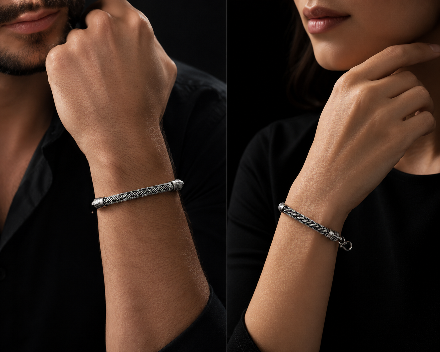 Rope Engraved Design Gents Bracelet - Image 3