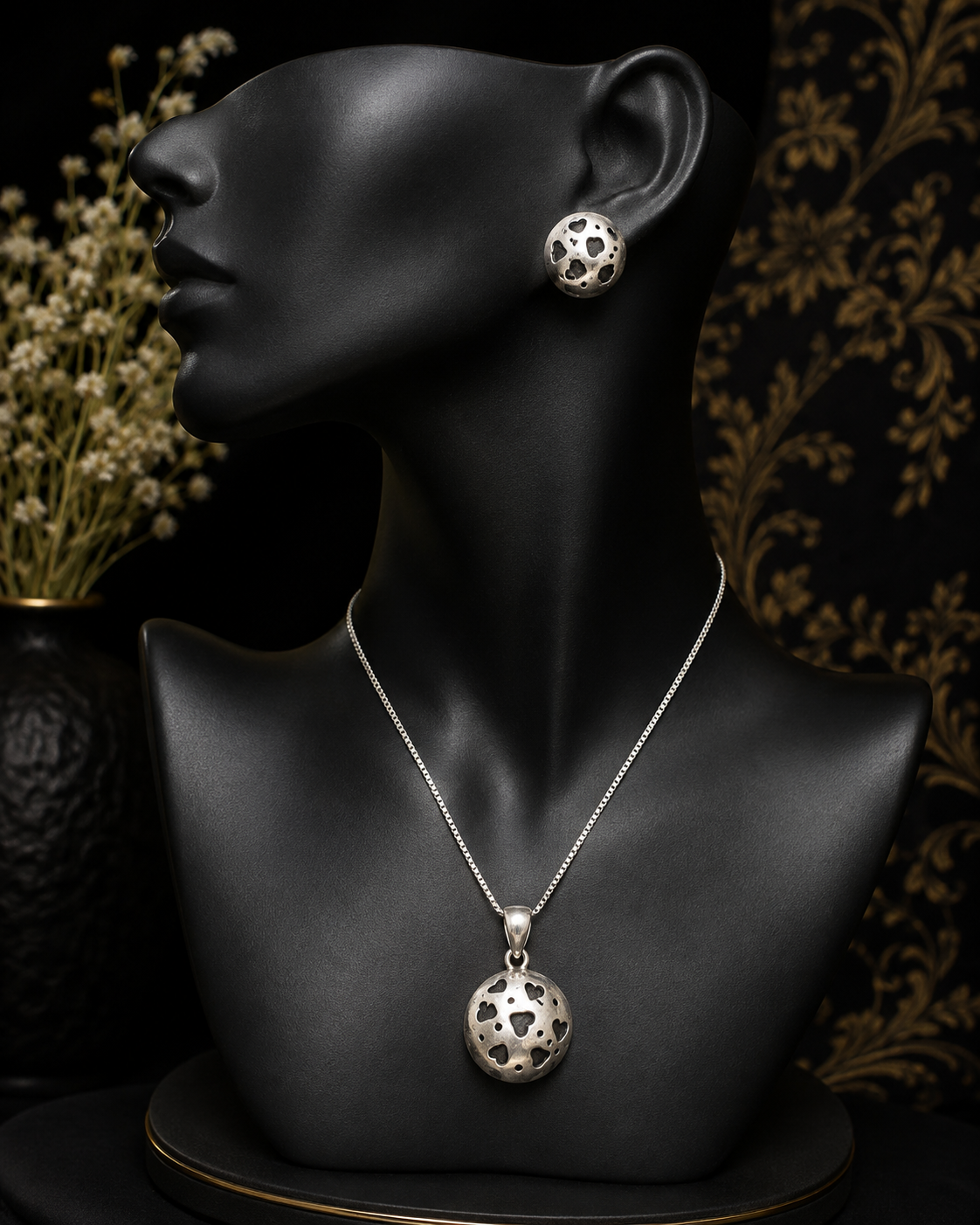 Six Hearts Silver Pendant Set - Image 4