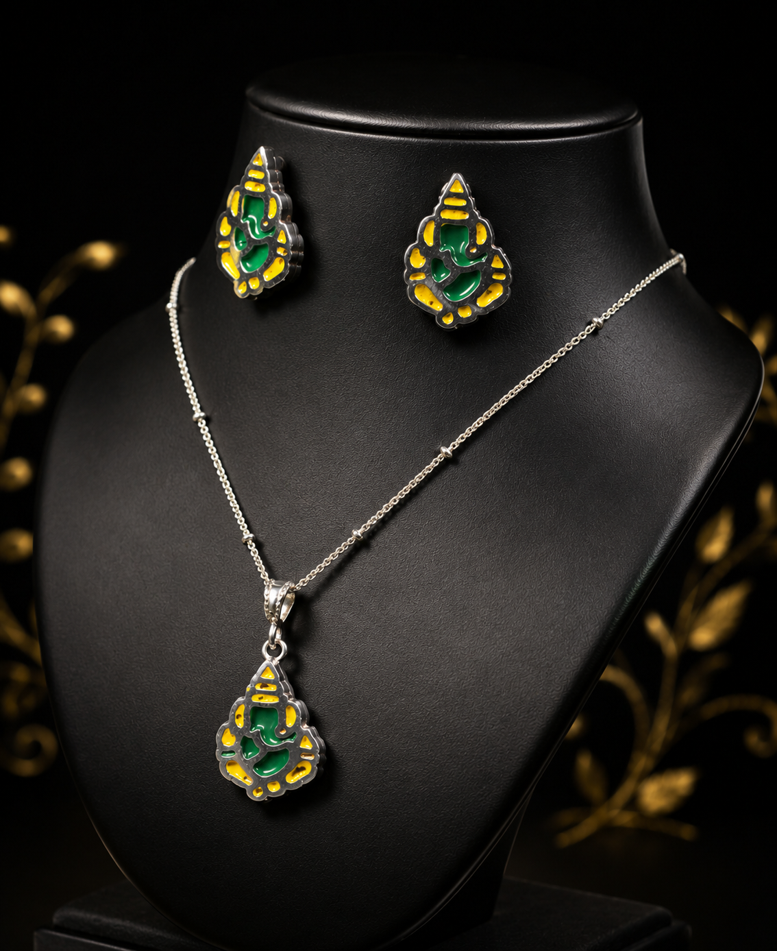 Ganapathy Pendant Set – 925 Sterling Silver - Image 5