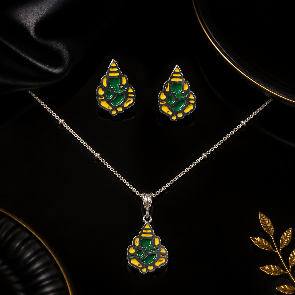 Ganapathy Pendant Set – 925 Sterling Silver - Image 4